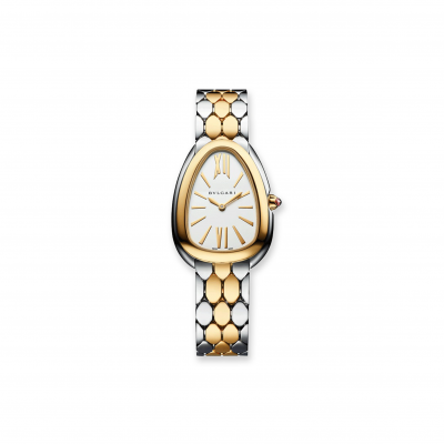 BVLGARI SERPENTI SEDUTTORI YELLOW GOLD & STEEL WHITE DIAL 33MM 103671